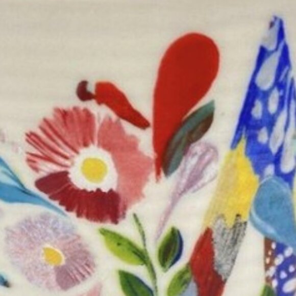 ANTHROPOLOGIE Starla M Halfmann Letter M Monogram Floral Mug Coffee Cup 14 oz - Picture 12 of 15